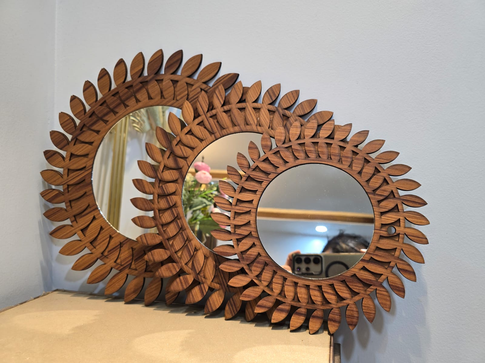 Wooden Mirror (Set 3pcs)